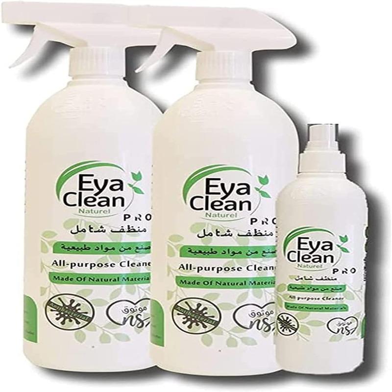 منظف ايا كلين برو متعدد الاستخدامات 350 مل مع عبوتين بسعة 1 لتر Eya Clean Pro All Purpose Cleaner Multi Purpose Home And Kitchen Cleaning Spray