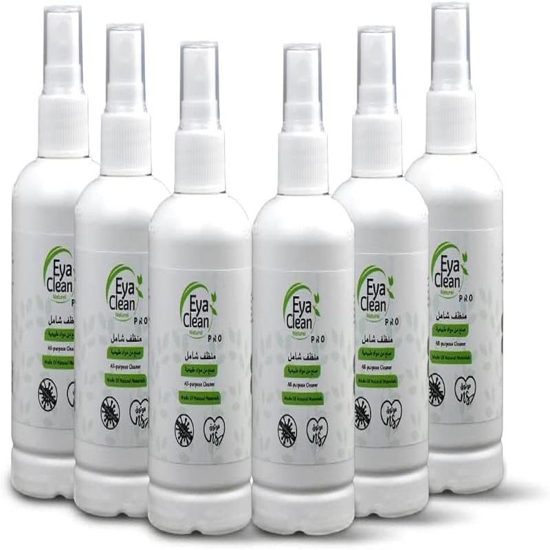 Eya Clean Pro All Purpose Cleaner, Multi Purpose Home And Kitchen Cleaning Spray For Surface Cleaner, Floor Cleaner, Non Toxic, 100% Organic And 0% Chemicals - 6x100ml