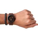 ساعة يد رجالية كرونوغراف مع سوار شبكي جلد بني فوسيل ماشين Fossil Fs5251set - SW1hZ2U6MTgxNTkzMg==