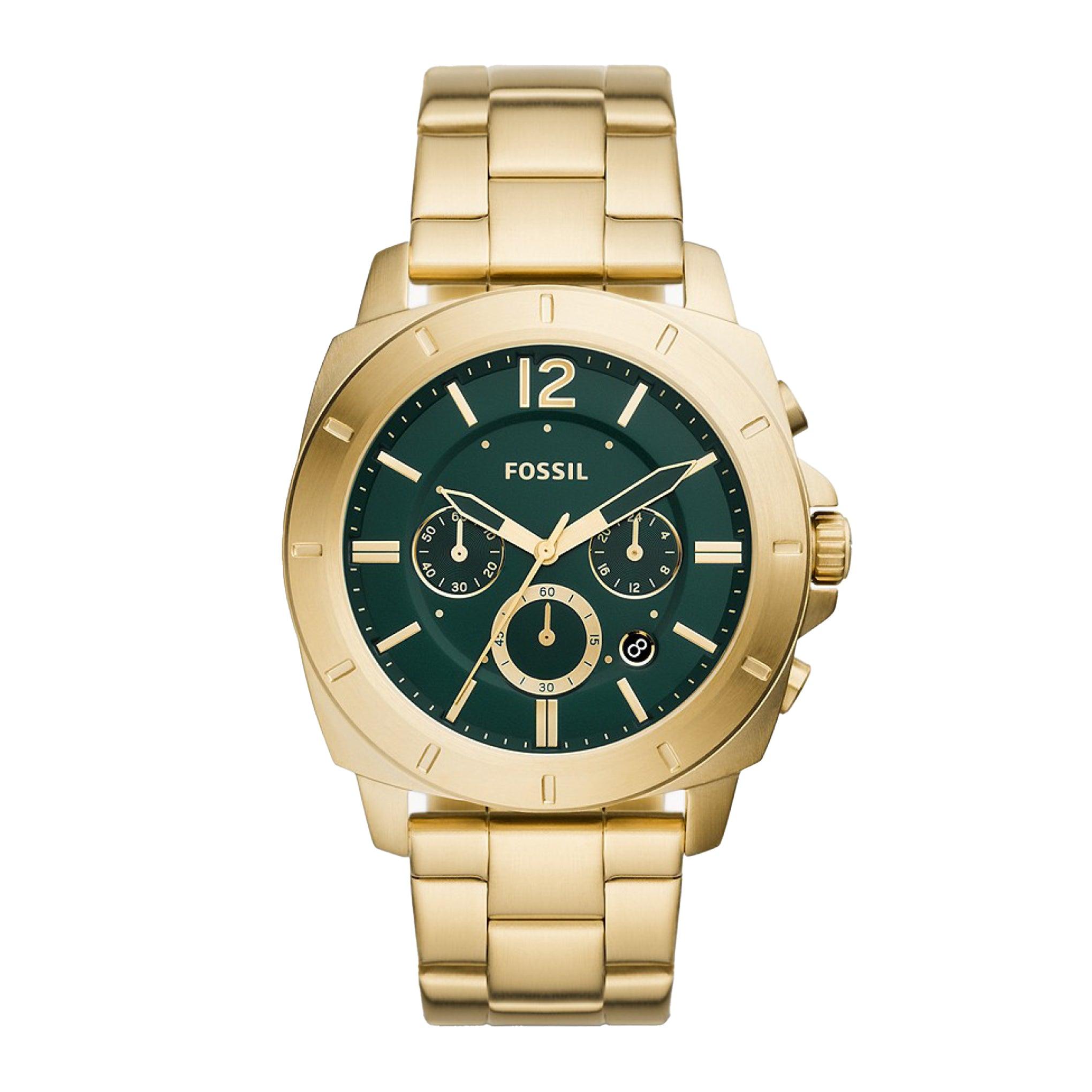 Fossil Men's Privateer Chronograph Gold-Tone Stainless Steel Watch Bq2729