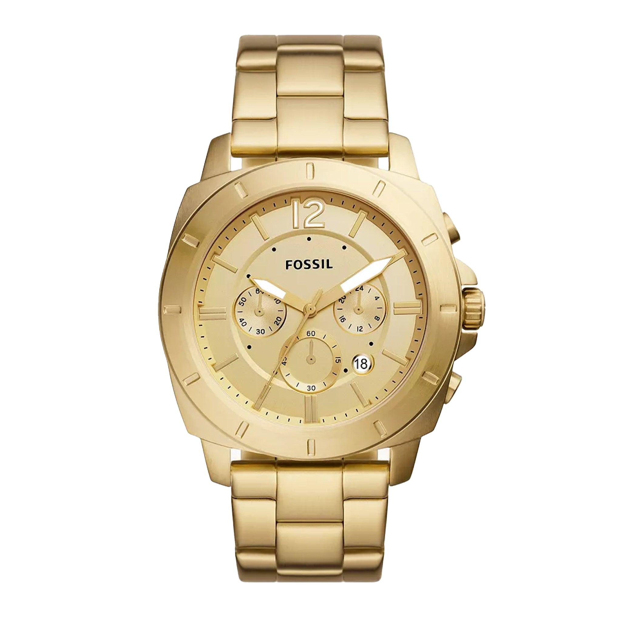 Fossil Men's Privateer Sport Chronograph Gold-Tone Stainless Steel Watch Bq2694