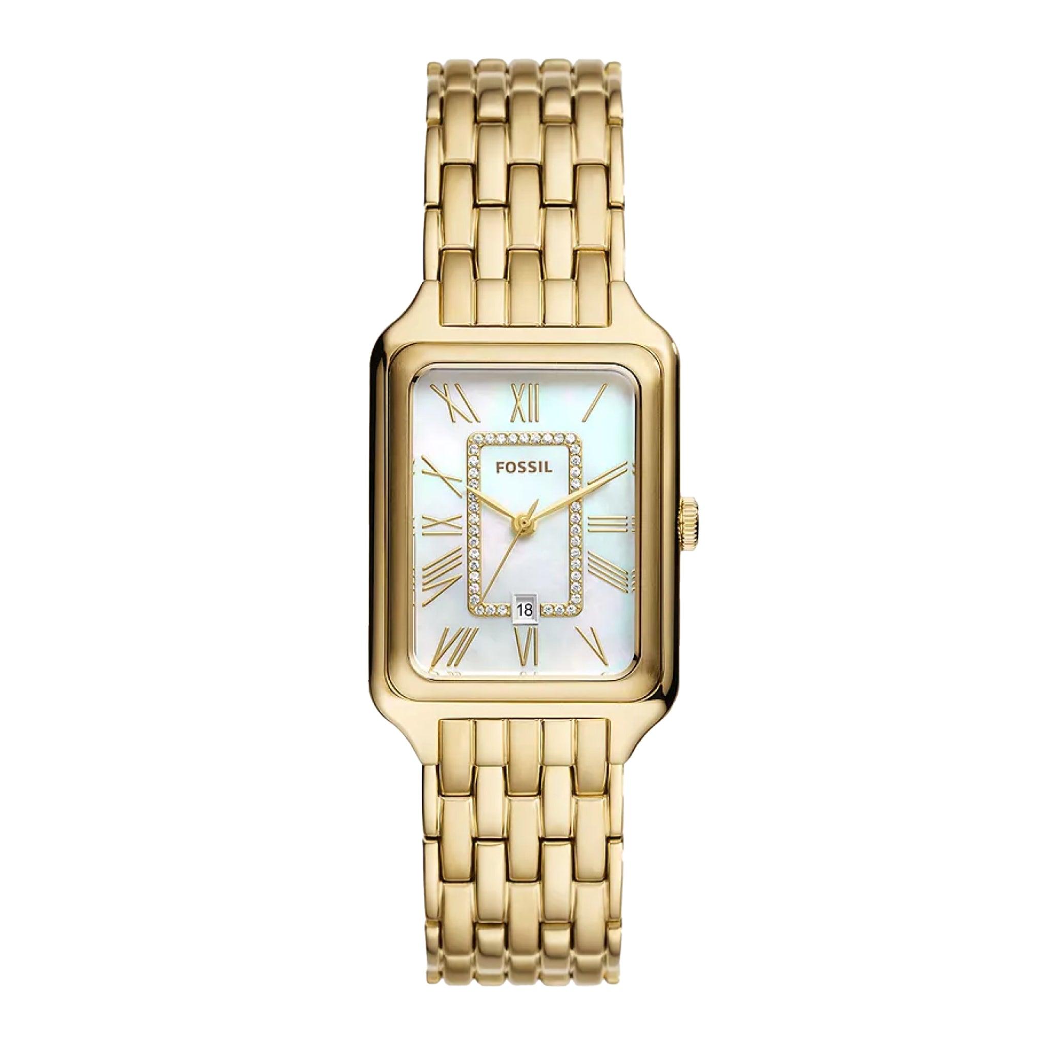 Fossil Women's Raquel Three-Hand Date Gold-Tone Stainless Steel Watch Es5304