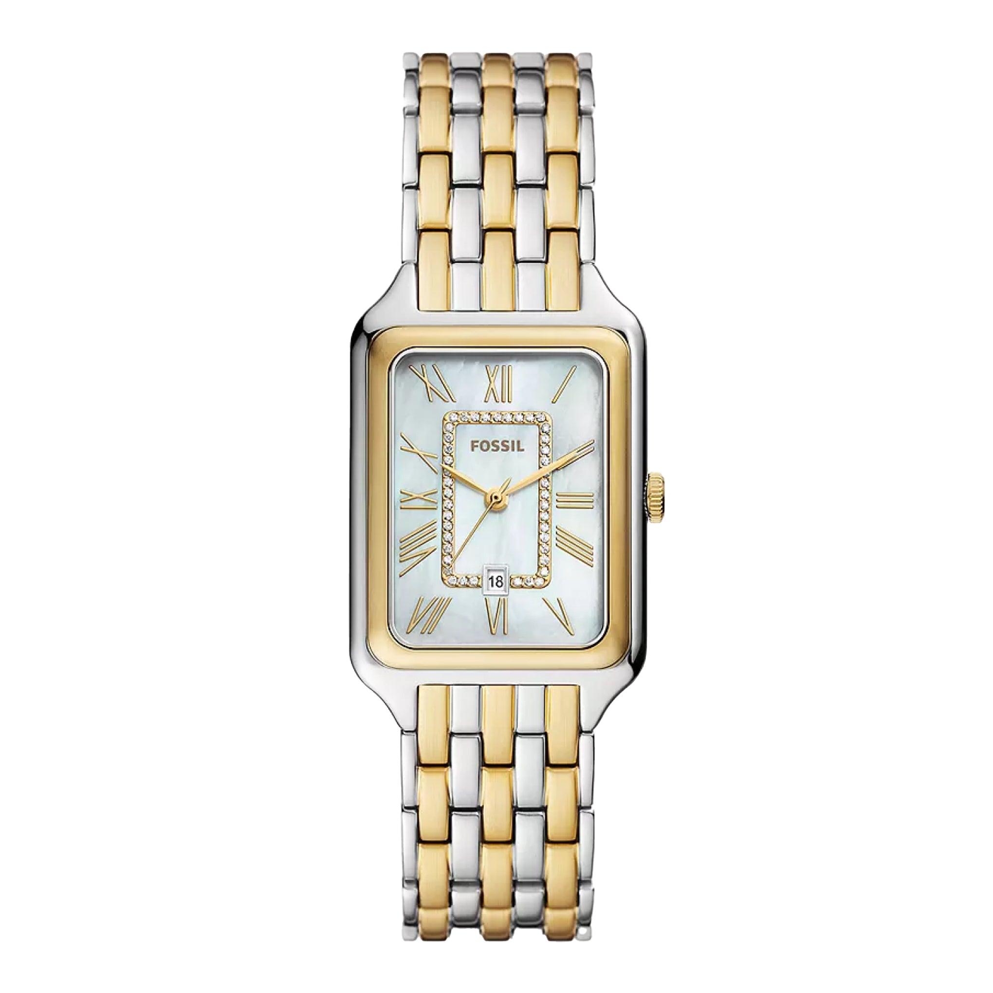 Fossil Women's Raquel Three-Hand Date Two-Tone Stainless Steel Watch Es5305