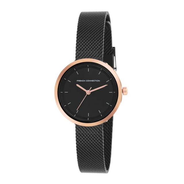 ساعات نسائية ستانلس ستيل 28 ملم أسود أنالوغ كوارتز فرينش كونيكشن  French Connection Analog Black Dial Women's Watch Fcn00036f - SW1hZ2U6MTgzNDMxNg==