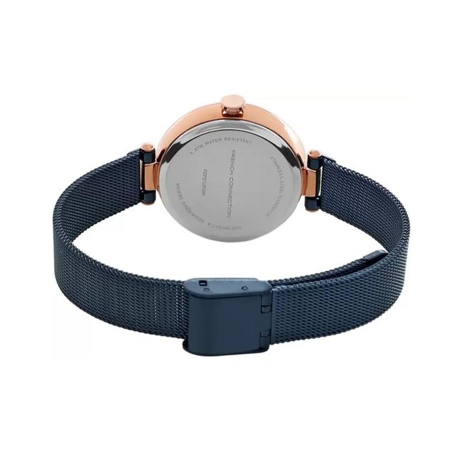 ساعات نسائية ستانلس ستيل 32 ملم أزرق غامق أنالوغ كوارتز فرينش كونيكشن French Connection Analog Navy Blue Dial Women's Watch Fcp21urgm - SW1hZ2U6MTgzMDg4Mg==