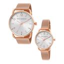 ساعات يد ستانلس ستيل 42 ملم قطعتين غولد روز أنالوغ  فرينش كونيكشن French Connection Couple Set Analog Rose Gold Watch Fcn00011c - SW1hZ2U6MTgzMTgyMw==