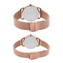 ساعات يد ستانلس ستيل 42 ملم قطعتين غولد روز أنالوغ  فرينش كونيكشن French Connection Couple Set Analog Rose Gold Watch Fcn00011c - SW1hZ2U6MTgzMTgzMg==