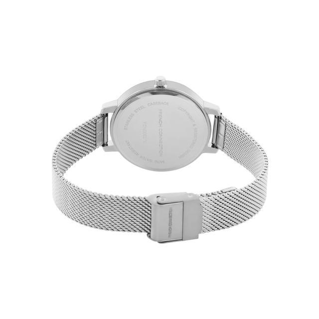 ساعات نسائية ستانلس ستيل 37 ملم فضي أنالوغ كوارتز فرينش كونيكشن French Connection Women's Analog Silver Stainless Steel Watch Fcn00027e - SW1hZ2U6MTgyMzQ4Ng==