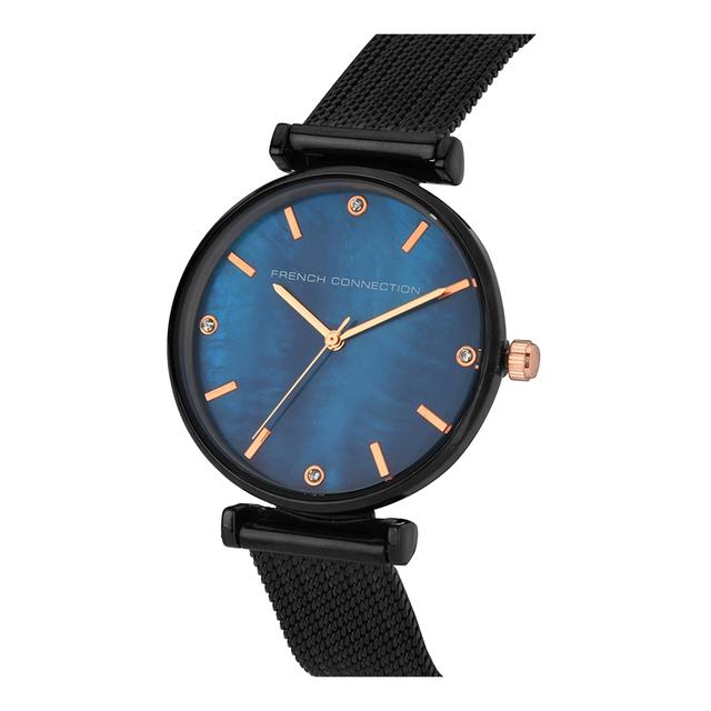 ساعات نسائية ستانلس ستيل 36 ملم أسود أنالوغ كوارتز فرينش كونيكشن French Connection Women's Black Stainless Steel Quartz Watch Fc24u - SW1hZ2U6MTgyODIwOQ==