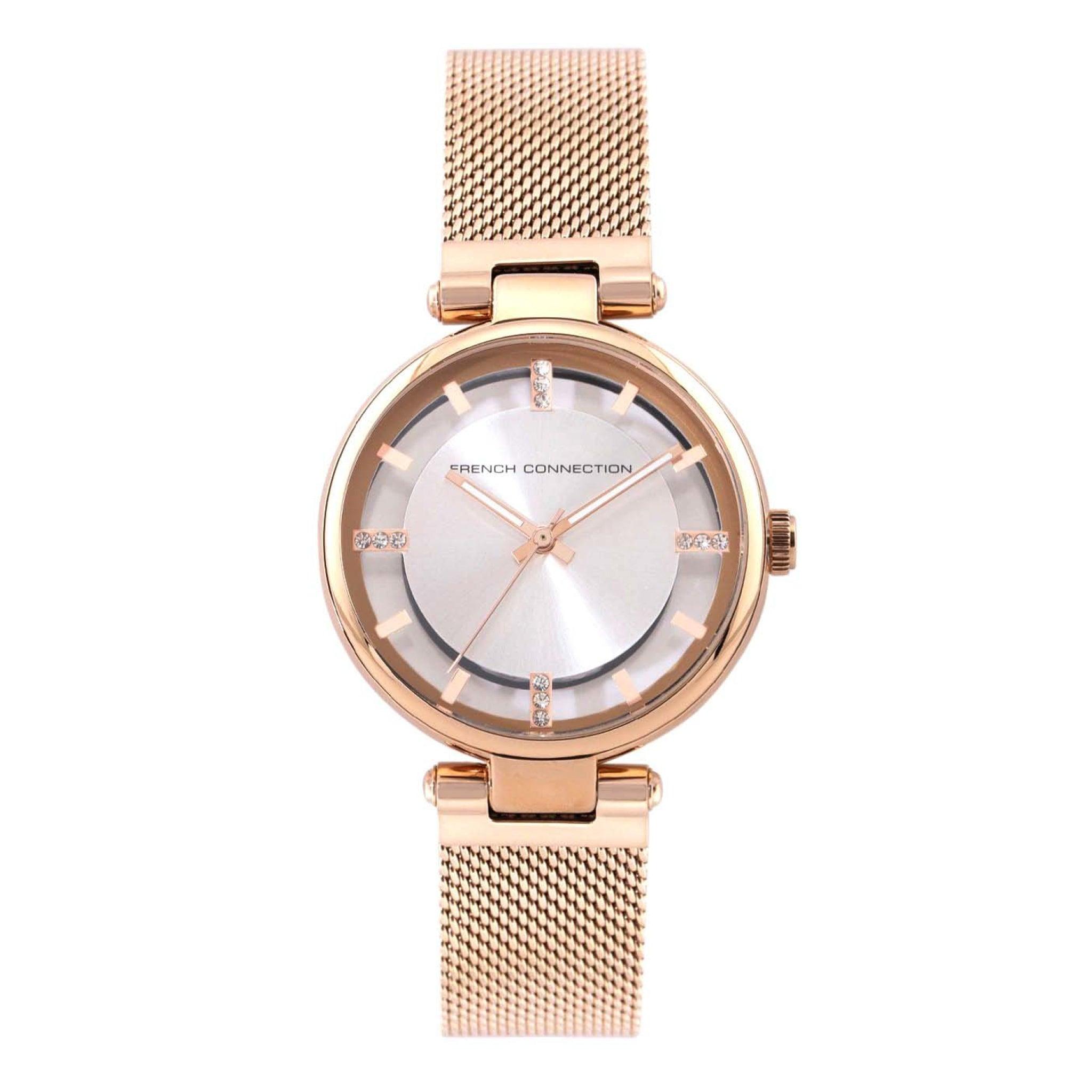 French Connection Women's Rose Gold Stainless Steel Watch Fc148rgm