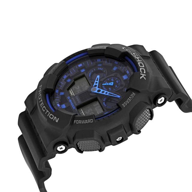 ساعات جي شوك رجالية 55 ملم رقمية أسود أنالوغ G-Shock Men's Analog-Digital Black Dial Watch - Ga-100-1a2 - SW1hZ2U6MTgzODIxNw==
