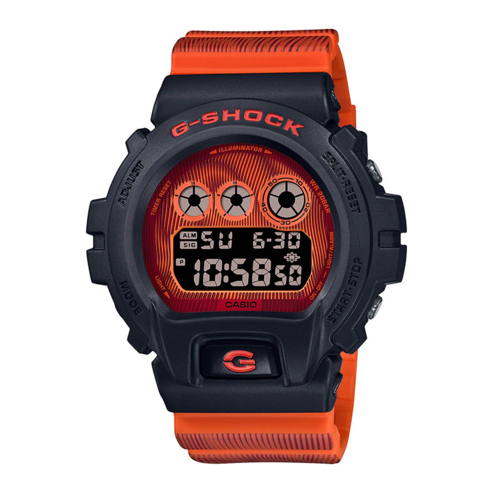 ساعات جي شوك رجالية 50 ملم رقمية برتقالي كوارتز G-Shock Men's Digital Watch Dw-6900td-4dr