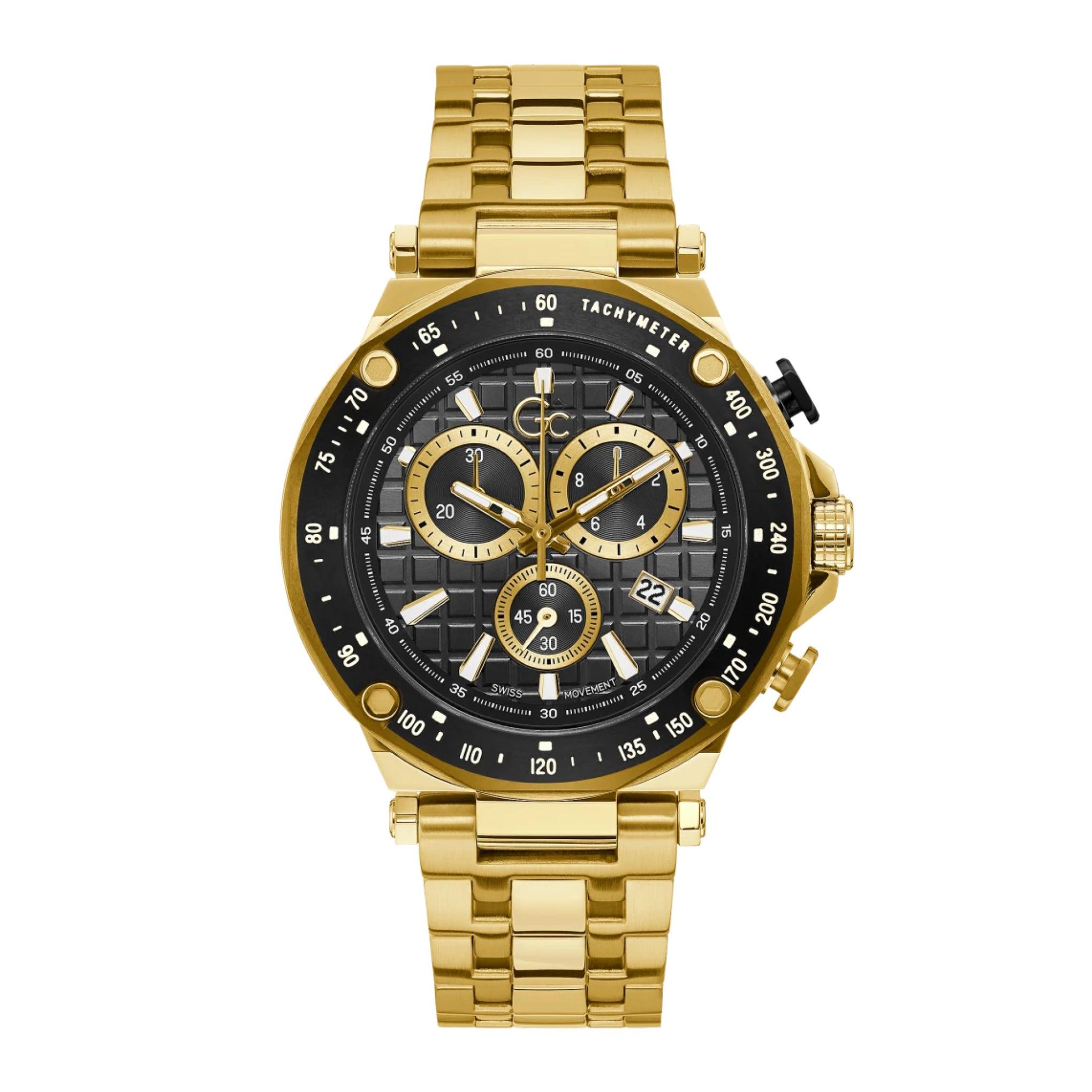 Gc Men's Spirit Sport Chrono Metal Yellow Gold Watch Y81001g2mf