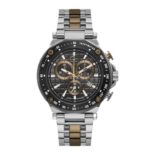 ساعات جي سي رجالية ستانلس ستيل 45 ملم سبيريت سبورت أنالوغ  Gc Men's Spirit Sport Chrono With Date Metal Silver/Brown Watch Y81002g5mf - SW1hZ2U6MTgyMTg5MQ==