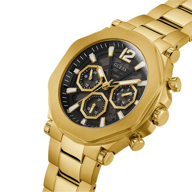 Guess Men's Gold Tone Case Gold Tone Stainless Steel Watch Gw0539g2 - SW1hZ2U6MTgyNzEzOA==