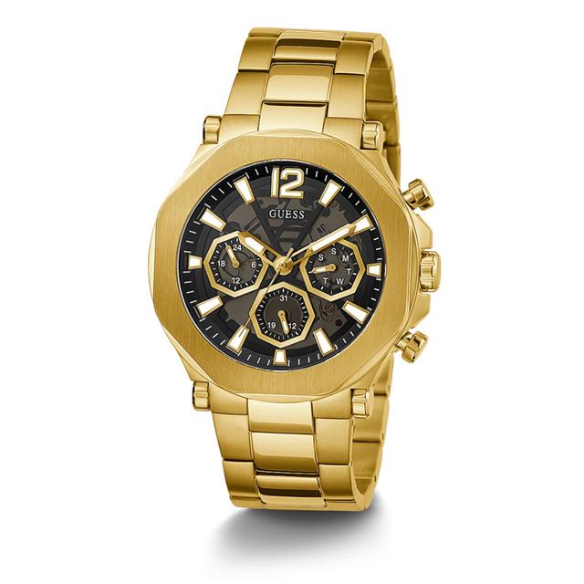 ساعات جيس رجالي Gw0539g2 قياس 46 ملم معدن ذهبي Guess Men's Gold Tone Case Gold Tone Stainless Steel Watch Gw0539g2 - SW1hZ2U6MTgyNzE0MA==