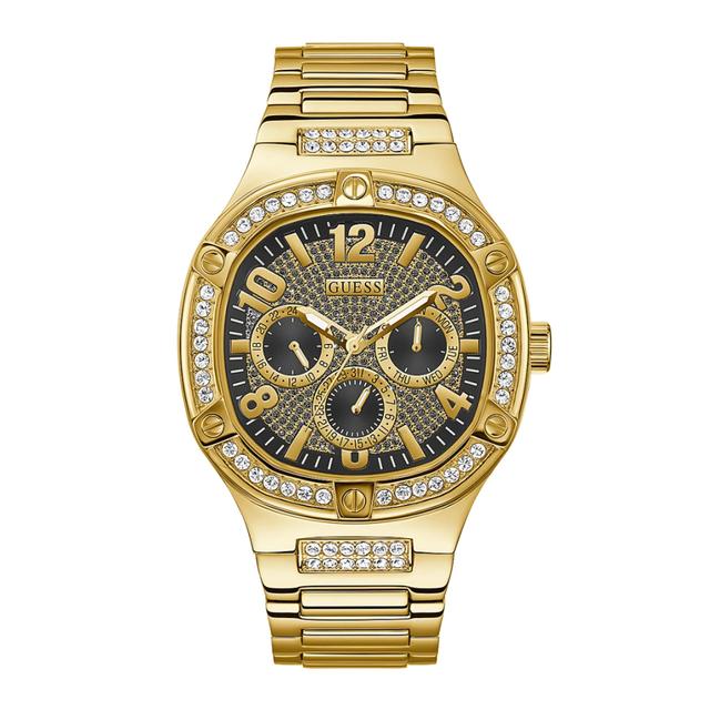 ساعات جيس رجالي Gw0576g2 قياس 46 ملم معدن ذهبي Guess Men's Gold Tone Case Gold Tone Stainless Steel Watch Gw0576g2 - SW1hZ2U6MTgyNzA1OQ==