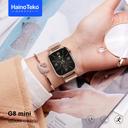 Haino Teko Germany G8 Mini Smart Watch 41mm With Two Set Strap Hd Smart Display Rose Gold Edition With Wireless Charger And Beautiful Bracelet For Ladies - SW1hZ2U6MTgxNTE3Ng==