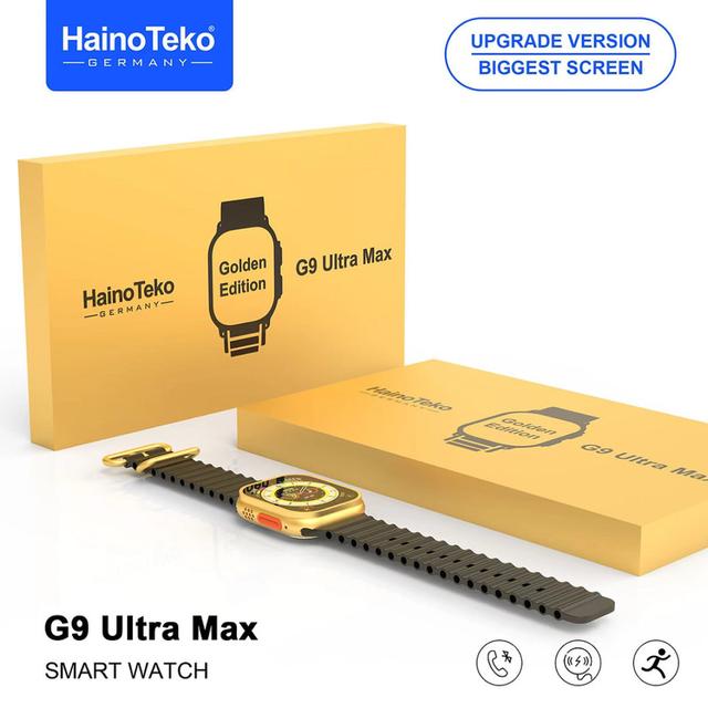 Haino Teko Germany G9 Ultra Max Smart Watch With Nfc Always On Display Wireless Charging For Mens And Womens Golden Edition - SW1hZ2U6MTgxNTE1MQ==