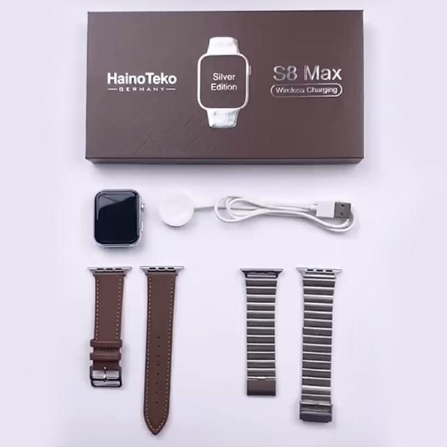 Haino Teko Germany Smart Watch S8 Max With Two Set Strap And Wireless Charger For Men's - SW1hZ2U6MTgxNTk2OA==