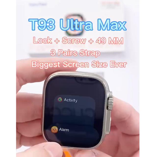 Haino Teko Germany T 93 Ultra Max 49mm Hd Full Screen Smart Watch With 3 Set Strap For Men's And Women's - SW1hZ2U6MTgxNDkyNA==