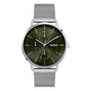 ساعة يد رجالية - فضي و مينا أسود - بحزام معدني مقاوم للصدأ هوغو بوس Hugo Boss Exist Multi Men's Stainless Steel Mesh Watch - SW1hZ2U6MTgyMjQ4Nw==