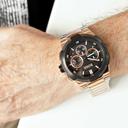 ساعة يد رجالية - ذهبي وردي- بحزام معدني مقاوم للصدأ هوغو بوس Hugo Boss Men's Chronograph Quartz Watch With Stainless Steel Strap - SW1hZ2U6MTgyMDgyNA==