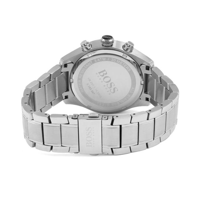 ساعة يد رجالية - فضي و مينا أزرق - بحزام معدني مقاوم للصدأ هوغو بوس Hugo Boss Men's Grand Prix Quartz Silver Stainless Watch - SW1hZ2U6MTgzMDM0Ng==