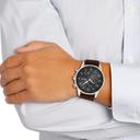 ساعة يد رجالية سوداء بحزام بني من الجلد الطبيعي هوغو بوسHugo Boss Men's Navigator Classic Chronograph Brown Leather Watch - SW1hZ2U6MTgyMjUxMA==