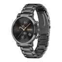ساعة يد رجالية - أسود - بحزام معدني مقاوم للصدأ هوغو بوس Hugo Boss Men's Quartz Black Stainless Steel Strap Watch - SW1hZ2U6MTgzMDMzNA==