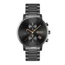 ساعة يد رجالية - أسود - بحزام معدني مقاوم للصدأ هوغو بوس Hugo Boss Men's Quartz Black Stainless Steel Strap Watch - SW1hZ2U6MTgzMDMzMg==