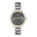 ساعة يد نسائية - رمادي و ذهبي- بحزام معدني مقاوم للصدأ هوغو بوس Hugo Boss Signature Women's Analogue Quartz Stainless Steel Watch - SW1hZ2U6MTgyMjEyOQ==