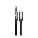 سلك aux لايتنينق اي كيو تاتش 1 متر IQ Touch Lightening to 3.5mm Nylon braided Audio Cable