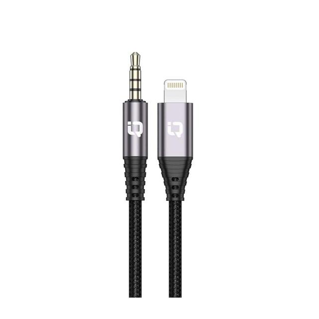 IQ Touch Lightening to 3.5mm Nylon braided 1 Meter Audio Cable - SW1hZ2U6MTgwODEwNQ==