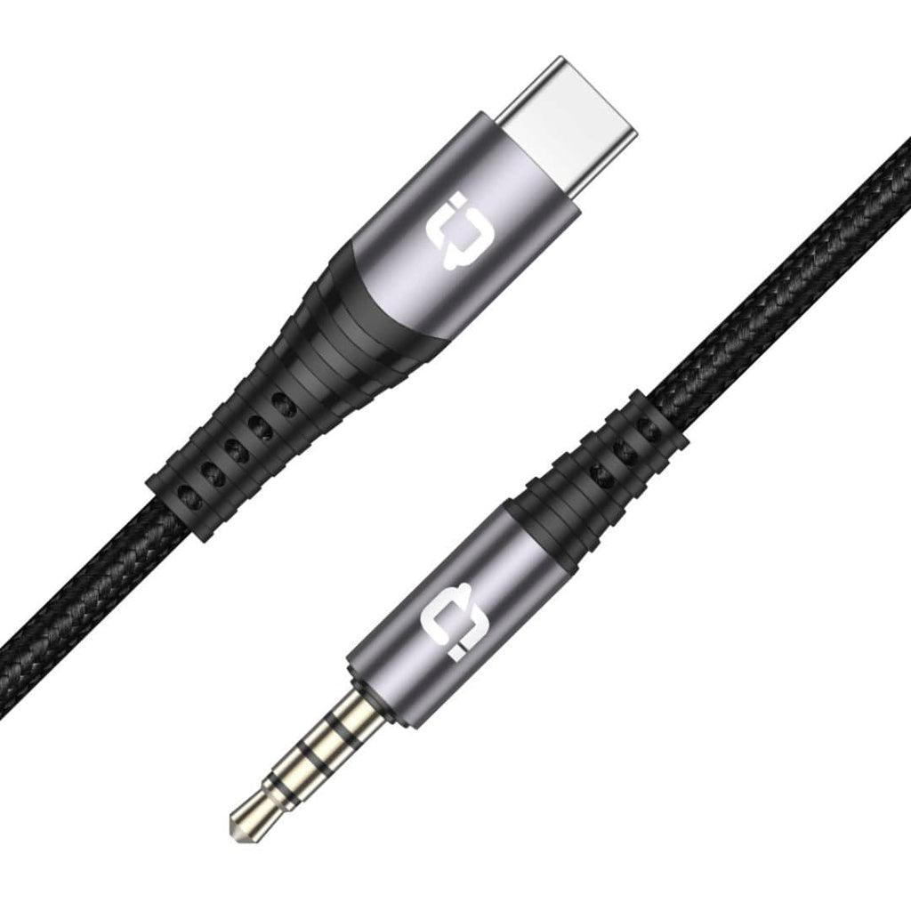 سلك aux تايب سي اي كيو تاتش 1 متر IQ Touch USB-C to 3.5mm Nylon braided Audio Cable