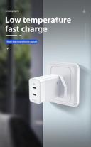 IQ Touch PD 40W Dual USB-C Wall Charger Powered by GaN Tech