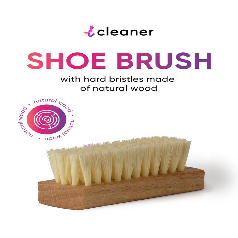 فرشاة لتنظيف الاحذيه اي كلينر Icleaner Natural Wood Brush