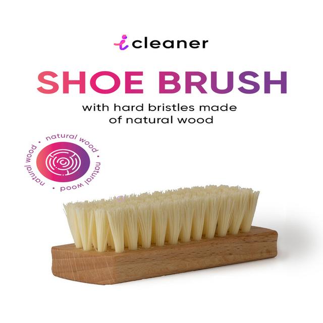 Icleaner Natural Wood Brush - White Hard Bristles - Gently Remove Most Dirt - Suitable For Cleaning Suede And Nubuck - SW1hZ2U6MTg0MTg1Ng==