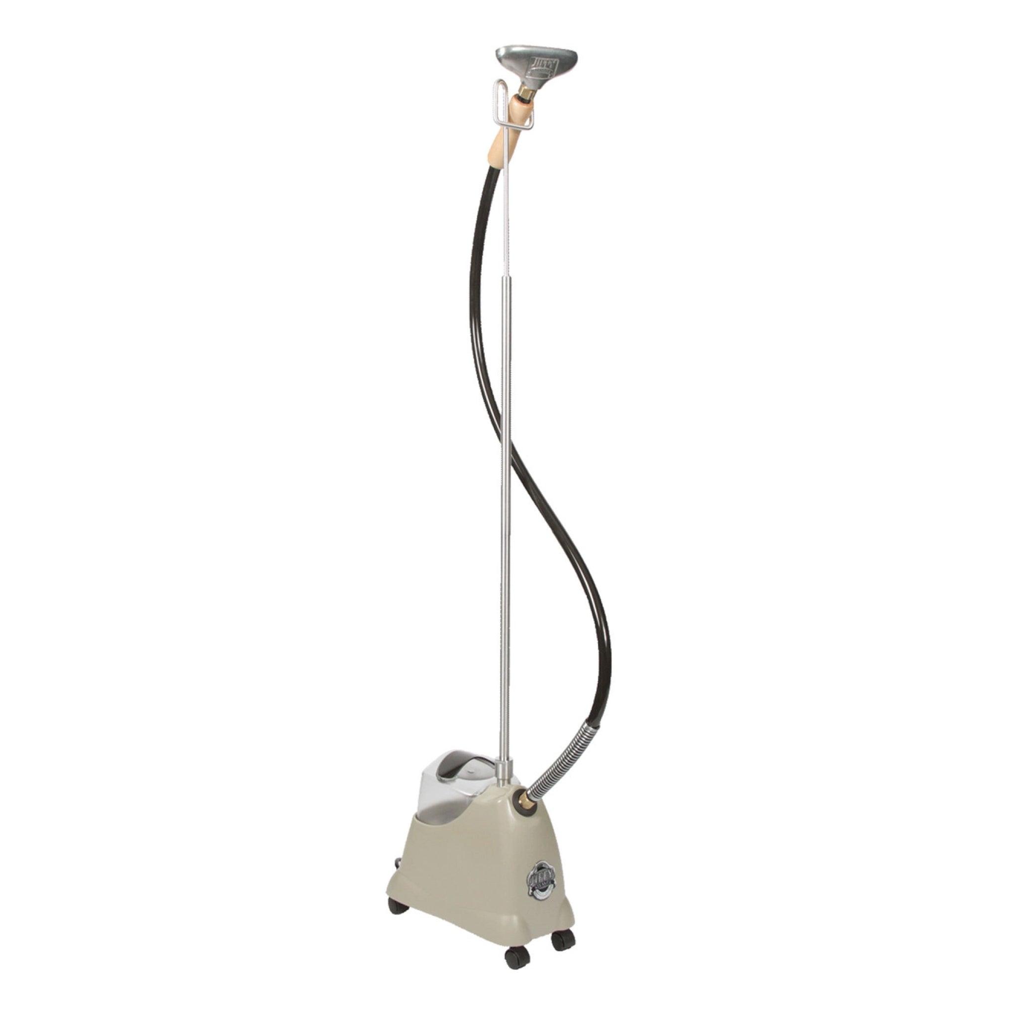 مكواة بخارية عمودية J-2000 مع رأس فايبر من جيفي J-2000m Jiffy Garment Steamer With Metal Steam Head