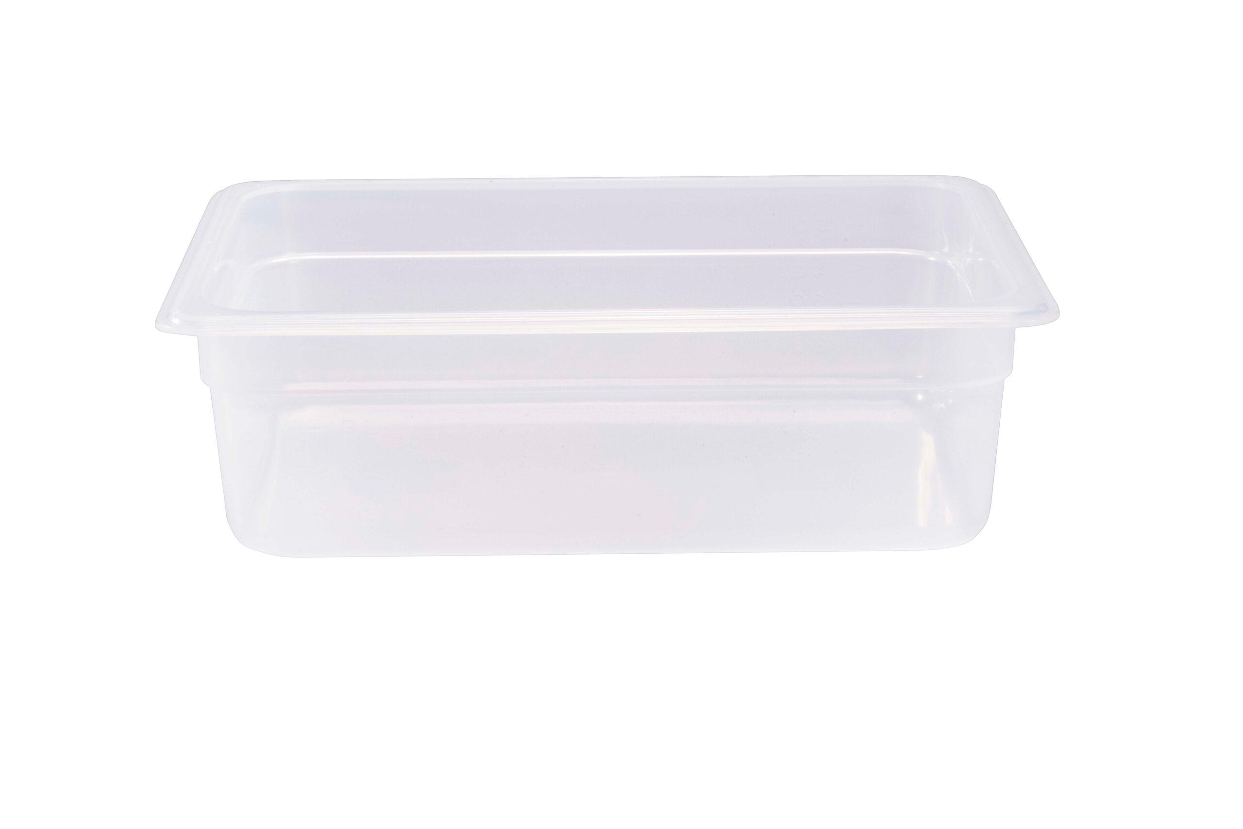 حاوية طعام بلاستيك قياس 1/3 وعمق 100 مم لون أبيض جيوينز Jiwins Plastic 1/3 White Container