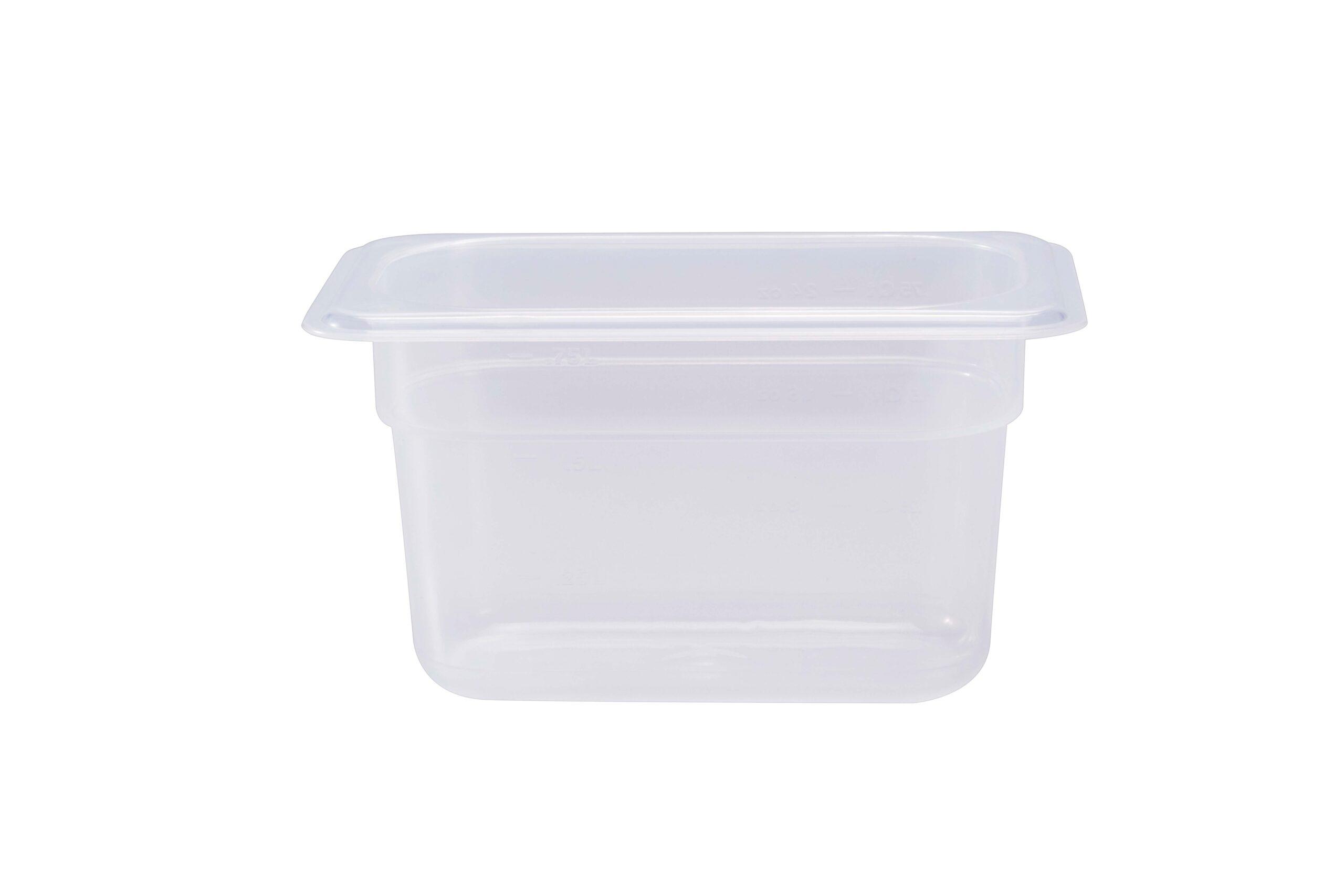 حاوية طعام بلاستيك قياس 1/4 وعمق 150 مم لون أبيض جيوينز Jiwins Plastic 1/4 White Container