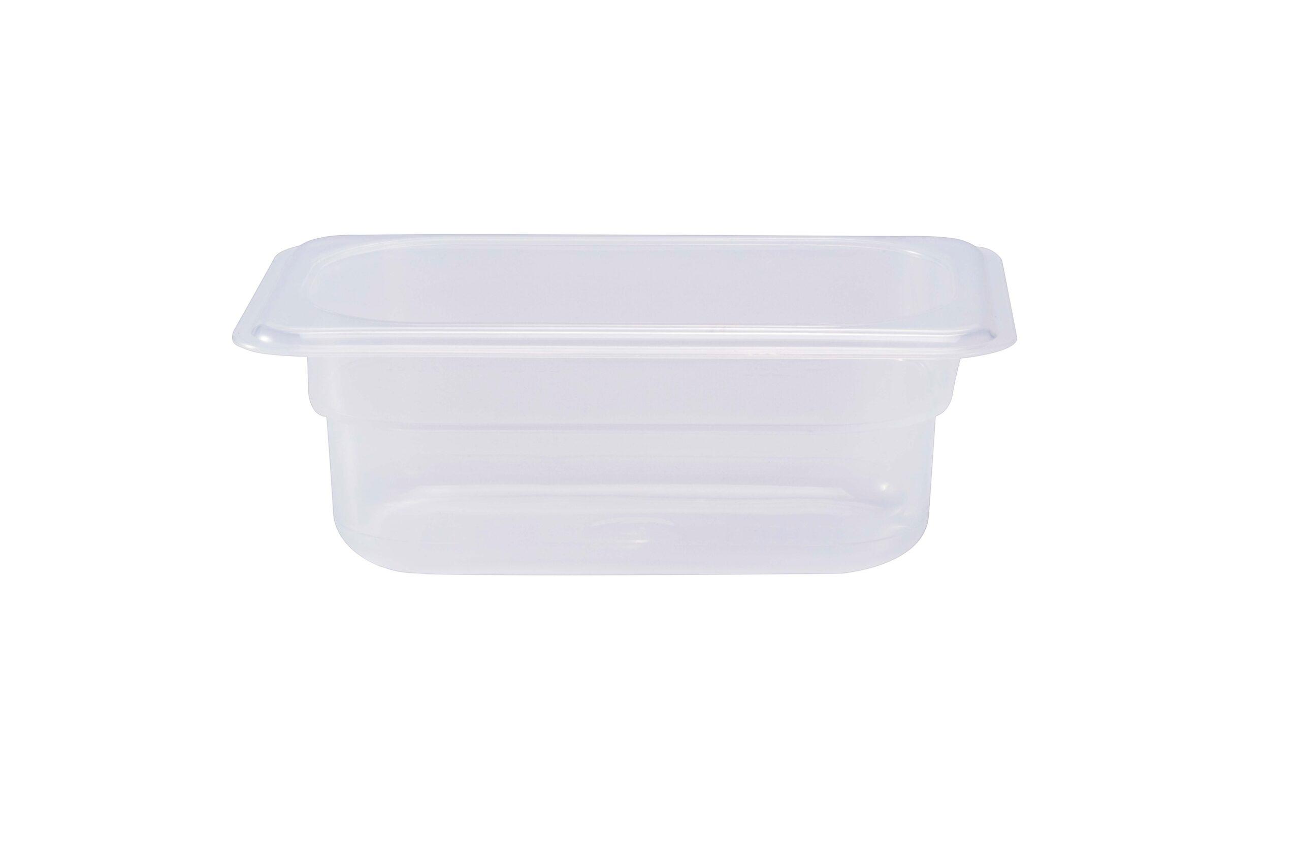 حاوية طعام بلاستيك قياس 1/6 وعمق 100 مم لون أبيض جيوينز Jiwins Plastic 1/6 White Container