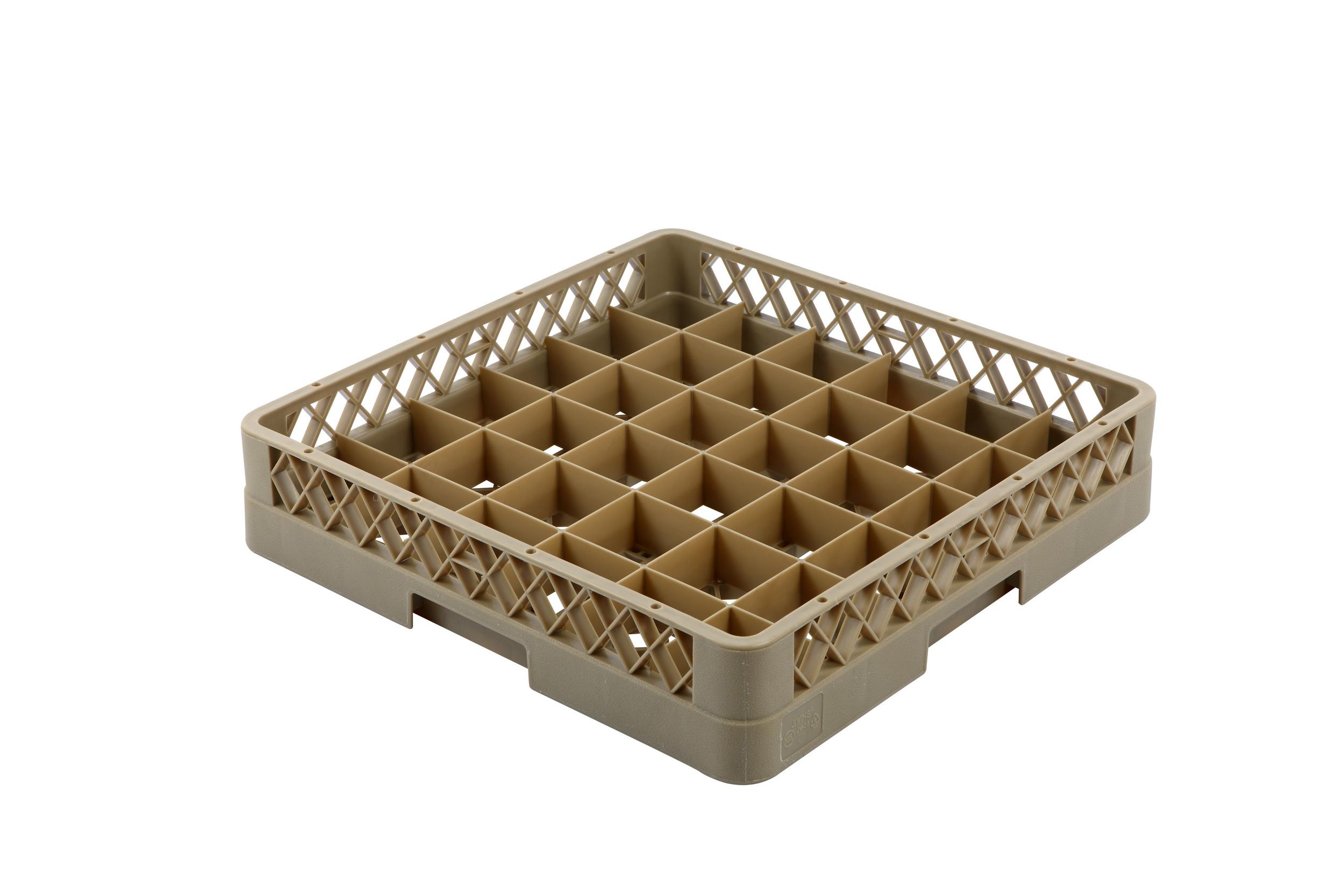 Jiwins Plastic 36-compartment Glass Rack Beige