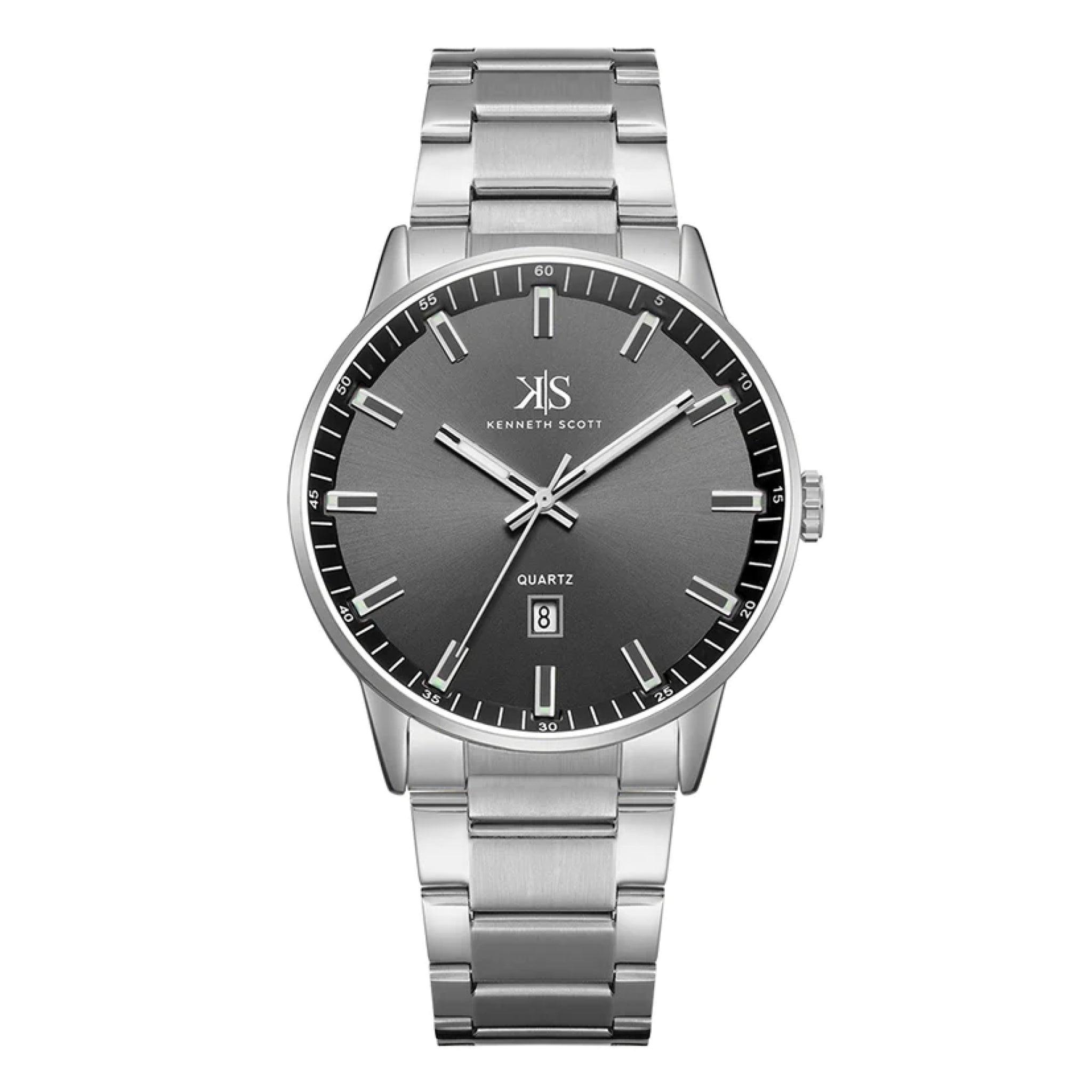 ساعة يد تناظرية رجالية - فضي - كينيث سكوتKenneth Scott Men's Analog Watch - K22010-Sbsb