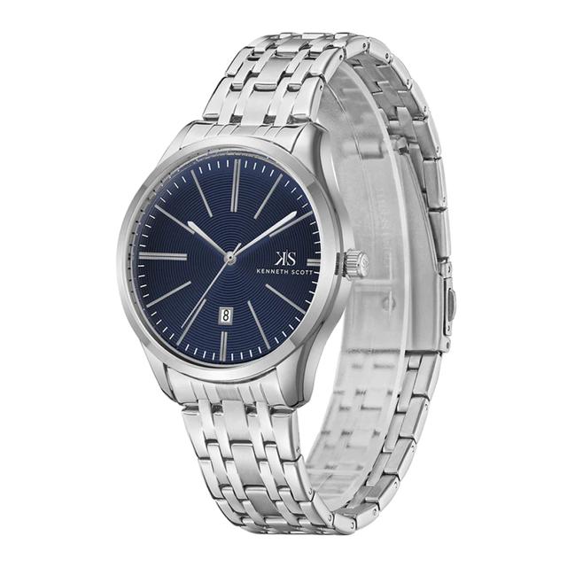 ساعة يد تناظرية رجالية - فضي - كينيث سكوت Kenneth Scott Men's Analog Watch - K22015-Sbsb - SW1hZ2U6MTg0MDA1MA==