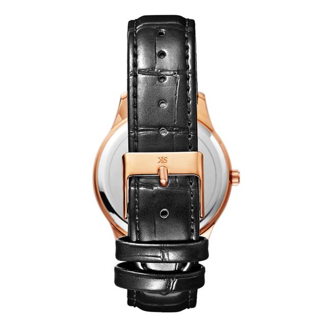 ساعة يد رجالية ذهبية و بحزام من الجلد الطبيعي كينيث سكوت Kenneth Scott Men's Analog Watch - K22016-Rlbw - SW1hZ2U6MTg0MDAzMQ==