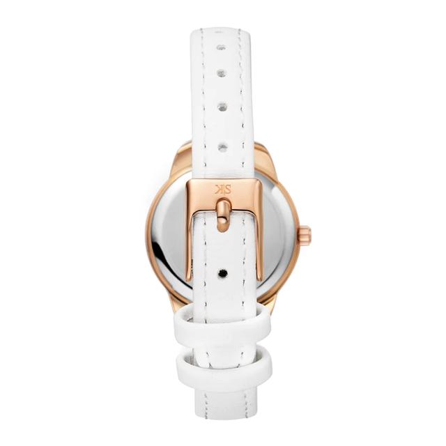 ساعة يد نسائية ذهبية بحزام من الجلد الطبيعي كينيث سكوت Kenneth Scott Women's Analog Watch - SW1hZ2U6MTgzNTc0Mw==