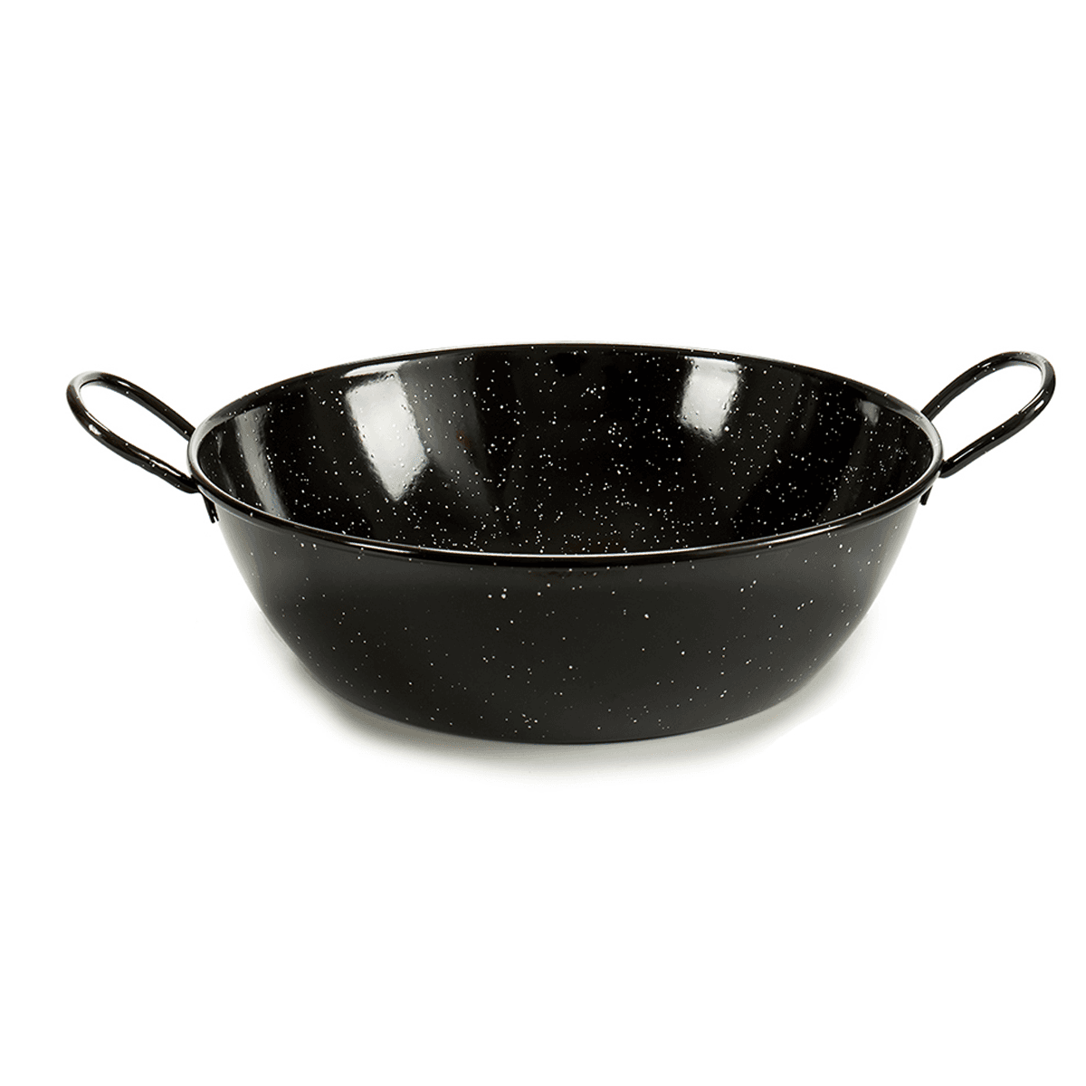La Dehesa Black Deep Enameled Steel Frying Pan 24 cm