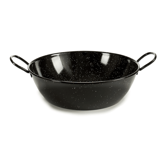 مقلاه عميقة للقلي قياس 24 سم لا ديسا La Dehesa Black Deep Enameled Steel Frying Pan - SW1hZ2U6MTg0ODQxMQ==