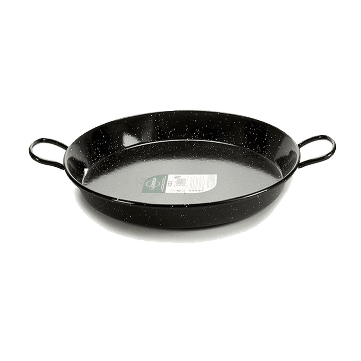 La Dehesa Enameled Steel Paella Pan 34 cm Black